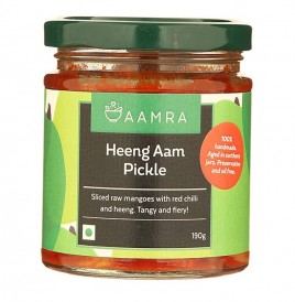 Aamra Heeng Aam Pickle   Glass Jar  190 grams